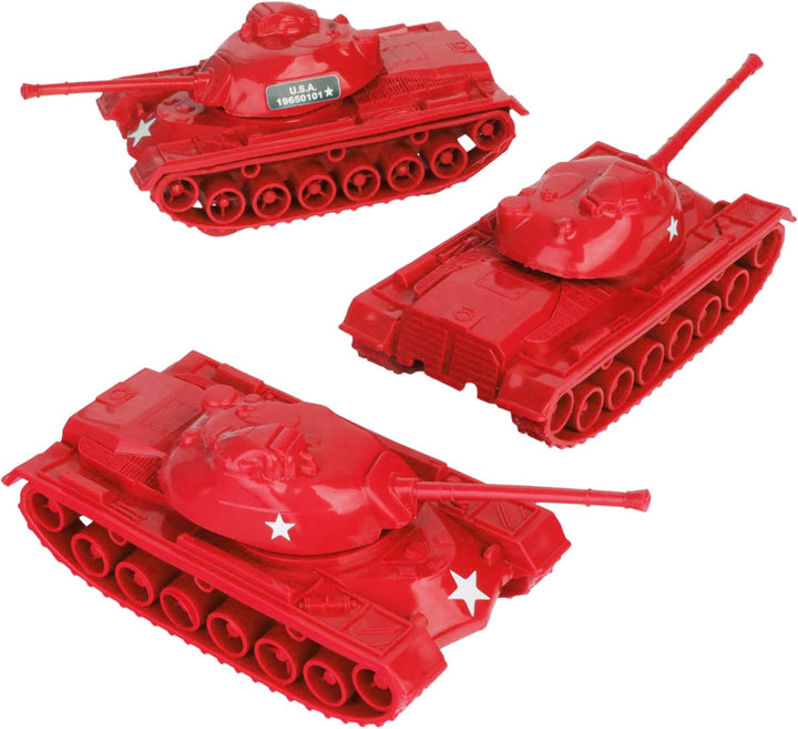 Timmee Toy Tanks for Plastic Army Men - OD Green WW2 3Pc - Made in USA