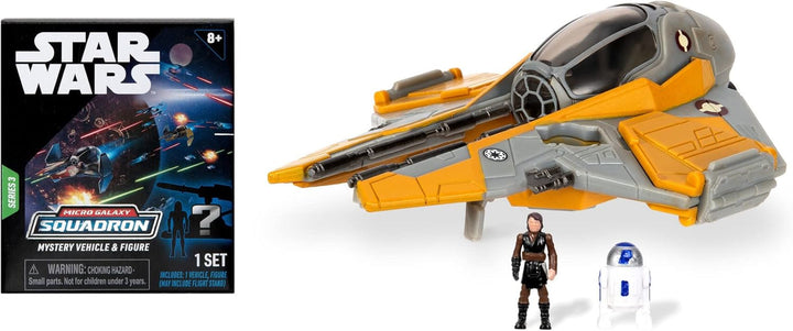 Star Wars Micro Galaxy Squadron Mace Windu’S Jedi Interceptor Mystery Bundle - 3-Inch Light Armor Class and Scout Class Vehicles with Accessories (Amazon Exclusive)