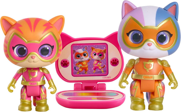 Disney Junior Superkitties Su-Purr Charged Ginny and Buddy Figure Set, Kids Toys for Ages 3 Up