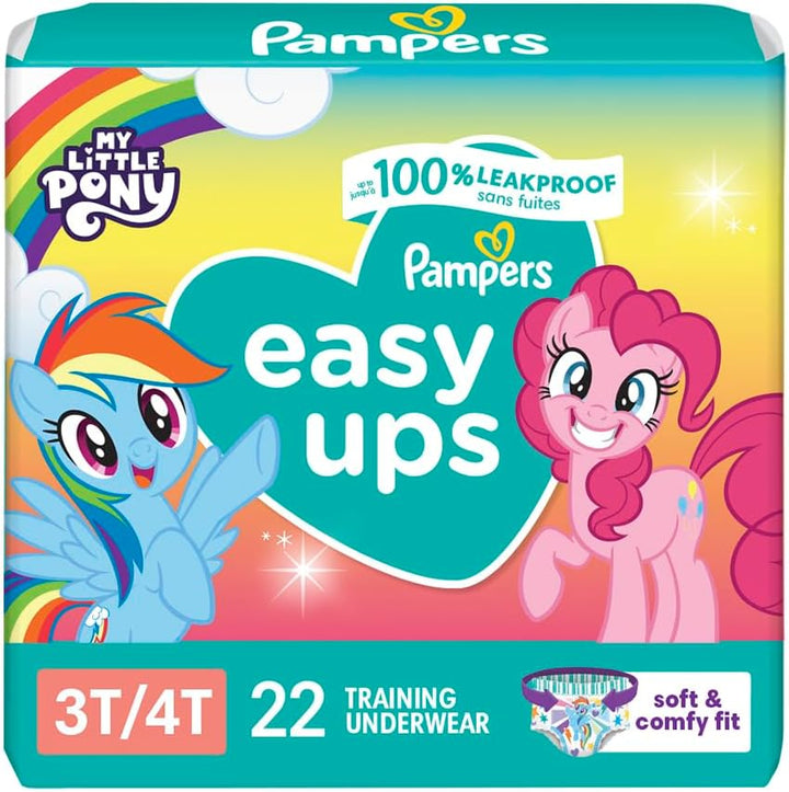 Training Pants - Easy Ups Girls & Boys - Size 3T-4T, 124 Count, My Little Pony Potty Underwear (Packaging May Vary)