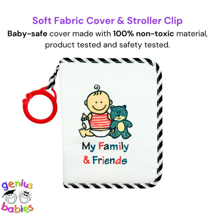 Baby'S First Photo Album - My First Family Photo Album for Baby - Soft Fabric, Baby Safe, Easy to Clean, Holds 17 Photos, Personalize with Your Favorite Pictures, No Hard Edges -