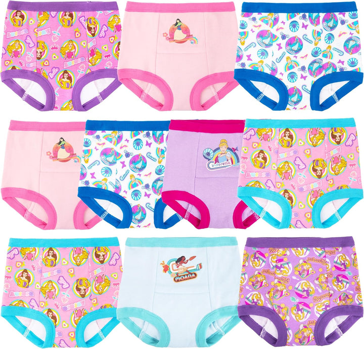 Girls' Princess Toddler Potty Training Pant and Starter Kit Includes Stickers & Tracking Chart Sizes 2T, 3T, 4T