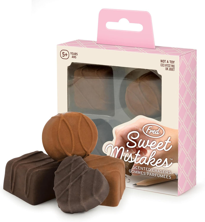 Sweet Mistakes Macaron Erasers, Set of 6, Scented, Fun for School, Home, or Office