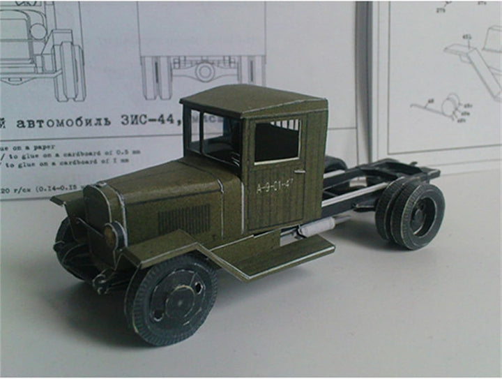 1:43 Scale Unassembled Soviet Zis-44 Battlefield Ambulance Paper Model Set Military Vehicle for Collection Display
