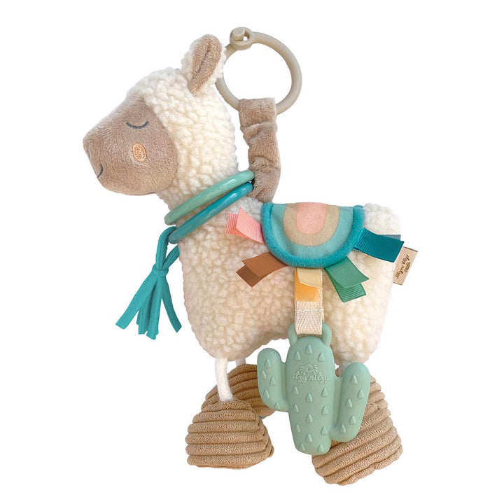 Link & Love Toy for Stroller or Car Seat; Features Textured Ribbons, Crinkle Sounds, Clinking Rings & Silicone Teether; Designed for Ages 0 Months and up (Unicorn)