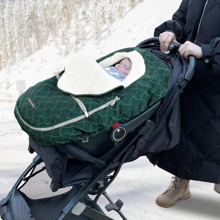 Baby Stroller Bunting Bags Winter Carseat Canopies Cover to Protect Baby from Cold Wind, Super Warm Plush Fleece Baby Carrier Cover for Infant Boys Girls