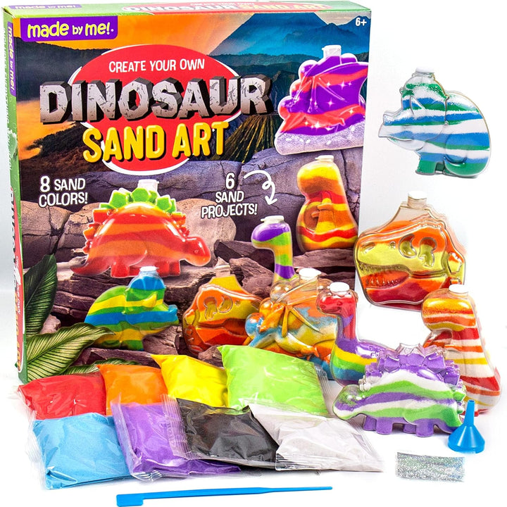 Create Your Own Underwater Sand Art, Includes 6 Ocean-Themed Bottles, 8 Sand Colors, Glitter, & Funnel, Great Staycation or Group Activity, Party Idea, DIY Sand Art for Kids Ages 6, 7, 8, 9