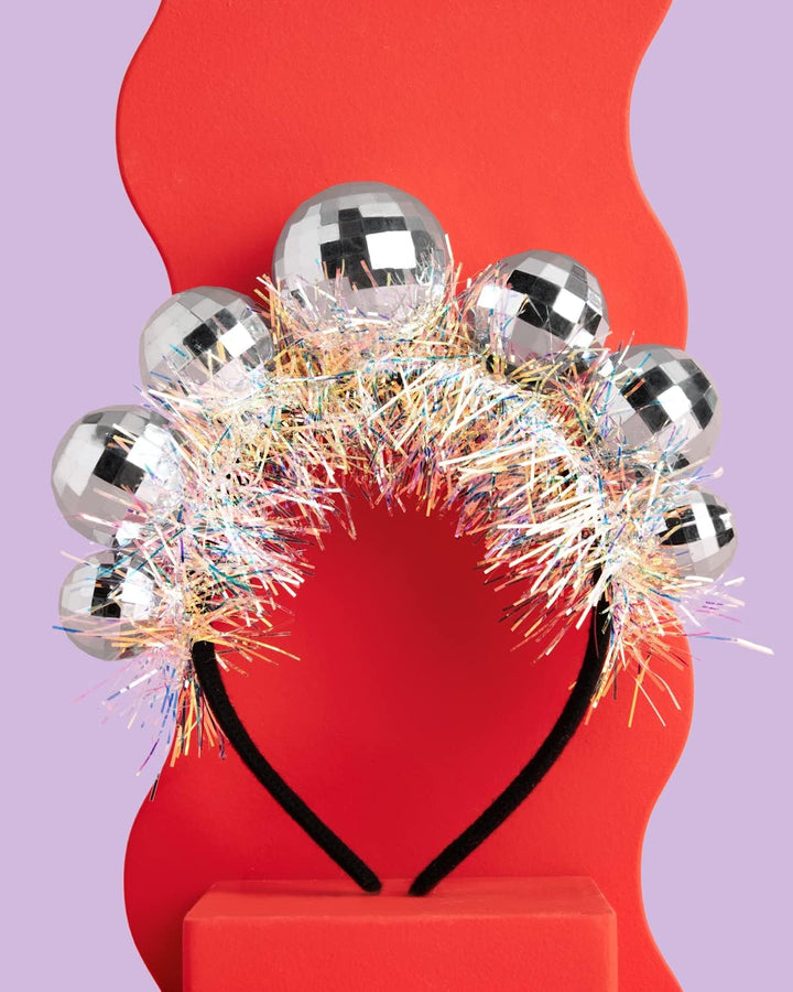 Disco Ball Headband Birthday Party + New Years Eve - Fits Adult + Child - Last Disco, Disco Bday Decor, NYE Hair Accessory
