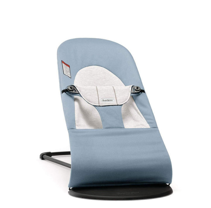 Bouncer Balance Soft, Dark Gray, Woven/Jersey, Tri-Fabric | 2-In-1 Adjustable Baby Bouncer Seat and Toddler Chair, Newborn to Toddler (8-29 Lbs), 4 Positions, Lightweight & Portable