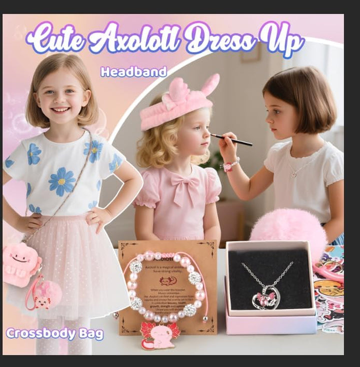 Axolotl Gifts for Girls - Birthday Gifts for Girls Age 4-6 6-8, Axolotl Girls Gifts for Daughter Niece 3 4 5 6 7 8 Year Old, Axolotl Toys for Kids Birthday Christmas Gifts