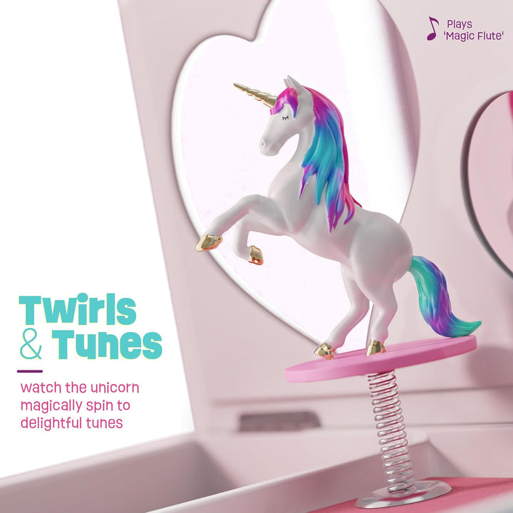 Unicorn Musical Jewelry Box for Kids - Gifts for Girls, Ages 3-8, Best Princess Room Toys Gift for Age 3, 4, 5, 6, 7, 8 Year Old Little Girl - Birthday Present Toy Ideas Music
