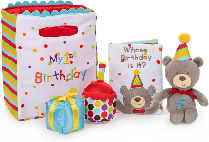 Baby  My First Sports Bag Stuffed Plush Playset, Baby Gift Toys for Boys and Girls Ages 1 & Up, 5 Piece, 8"