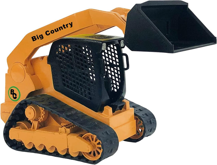 - Track Skid Steer - 1:20 Scale - Construction Toys - Auger - Bucket - Hay Fork - Attachments - Flatbed Trailer -Plastic…
