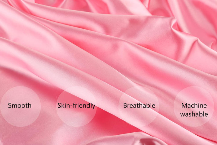 Satin Pack N Play Sheet Set 2 Pack Ultra Soft Silk Fitted Mini Crib Sheets Playard Sheet Protect for Baby Hair and Skin, Grey & Pink
