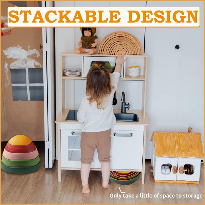 Balance Stepping Stones for Kids, Non-Slip Toddlers Sensory Toys Outdoor or Indoor Play, Promoting Motor Skills and Confidence, Obstacle Course Coordination Toys for Children Age 3 4 5 6 7+
