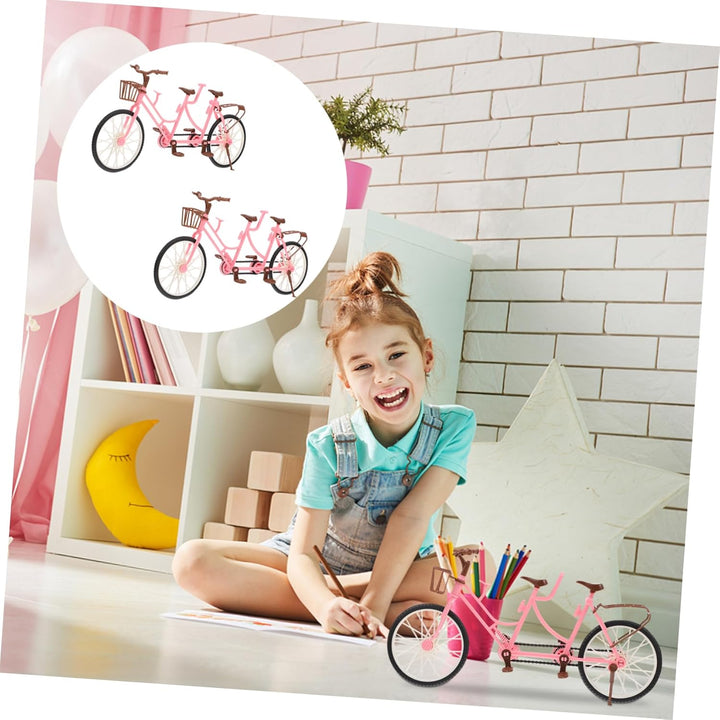 Dual Seat Bicycle for Boys and Girls 2-Person Ride-On Toy Colorful Pedal Bike Fun Accessories for Children'S Imaginative Adventures
