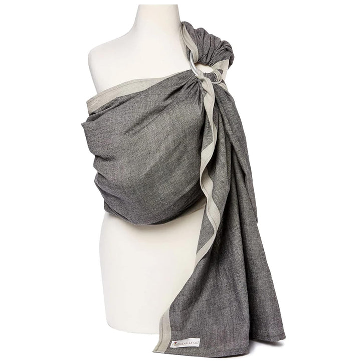 Ring Sling Baby Carrier for Infants and Toddlers - Beautiful, 100% Soft Cotton Baby Wraps Carrier for Babies 8-35 Lbs - Perfect Baby Shower Gifts Moms and Dads - Nursing Cover (Midnight)