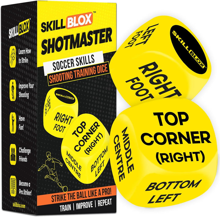 Soccer Kick up Training Dice (2 Pcs) - Soccer Gifts for Boys 8-12 Juggling Skills Game - Training Equipment Accessories (Kick up DICE)