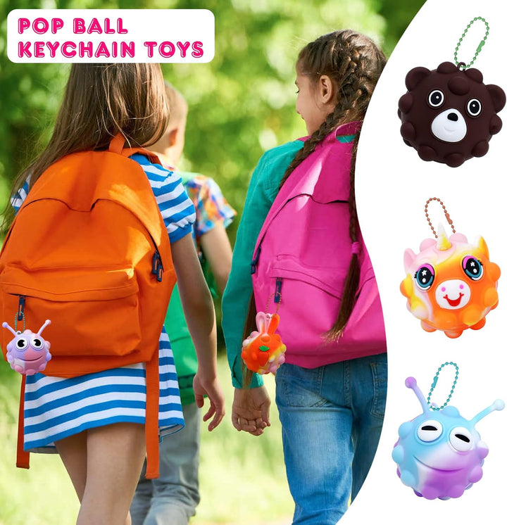 18 PACK Animal Pop Balls Party Favors for Kids,3D Pop Balls Fidget Toys,Birthday Gifts for Boys & Girls,Goodie Bag Stuffers,Pinata Stuffers,Carnival Prizes,Treasure Box Toys,Kids Prizes