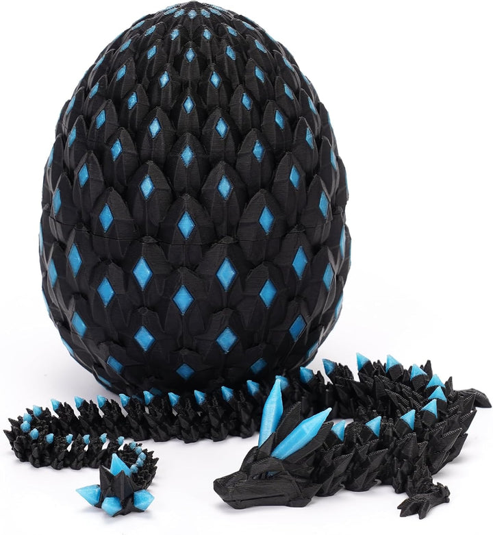 3D Printed Dragon Eggs Mystery Dragon Egg Glow in the Dark Articulated Animals Fidget Toy Cool Crystal 3D Print Dinosaur Toys for Kids 5-7 8-12 Dino Eggs for Boys Girls Home Decor