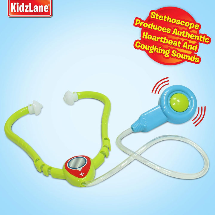 Doctor Kit for Toddlers 3-5 - Kids Doctors Play Set with 7 Piece Pretend Play Toys - Medical Bag with Electronic Stethoscope and Accessories - Fun Toddler Doctor Play Set for Boys and Girls