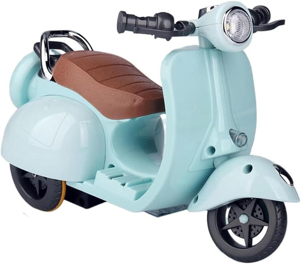 Scooter for Labubu, Scooter Toy with Light and Music, Interactive Rotating Toy Decor Desktop Ornaments(Blue)