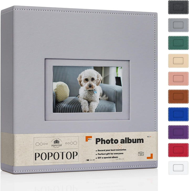 Photo Album 4X6 300 Pockets with Leather Hardcover Cover, Small Photo Album Holder Book with 50Pcs Pages for Family Travel Wedding Baby Gifts