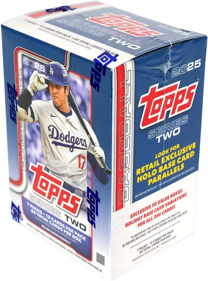 2025  Series 2 Baseball Trading Card Blaster Box (Look for Retail Exclusive Holo Base Card Parallels)
