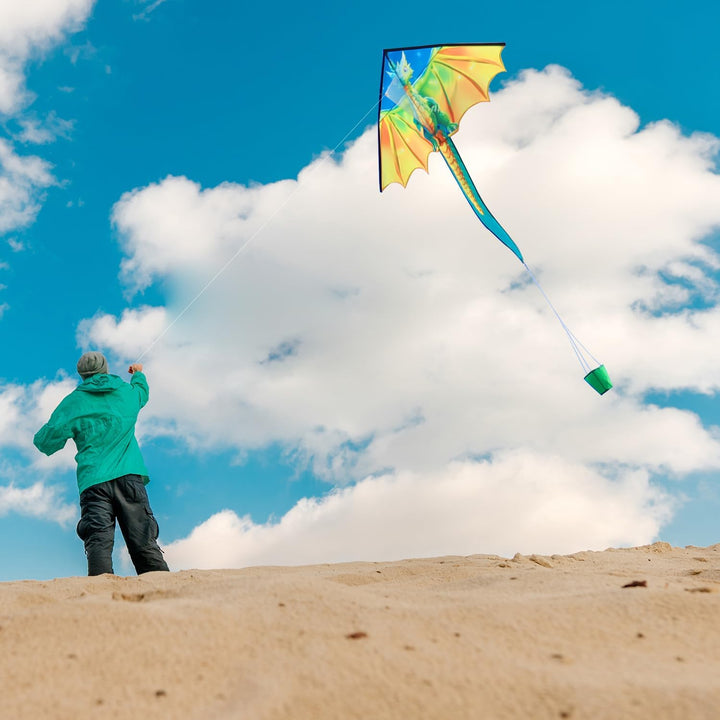 s for Kids Ages 4-8, Large Kite for Adults, Easy to Fly Beach Kites with Handle and String,Perfect for Beginners,Beach,And Outdoor Flying Fun