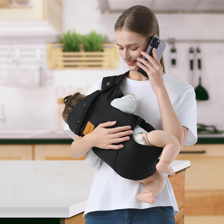 Baby Carrier Newborn to Toddler(7-30Lbs), Toddler Carrier Baby Holder Carrier with Adjustable Shoulder Strap, Chest Carriers, Black
