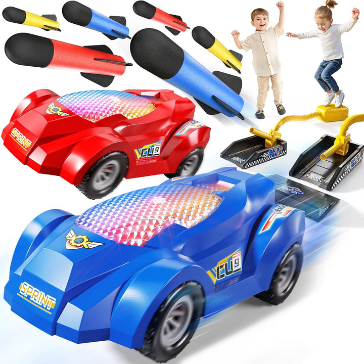 Rocket Launcher for Kids, 12 Foam Rockets, Launch up to 100+Ft, Outdoor outside Backyard Toys for Boys & Girls, Birthday Gift Toys for Kids Boys Girls Age 3 4 5 6 7 8 Years Old