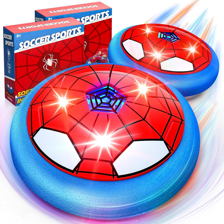 3-In-1 Hover Soccer Ball Hockey Bowling Set, Indoor and Outdoor Toys for Kids Ages 3-12, outside Toys with LED Lights, Christmas Birthday Gifts for 3 4 5 6 7 8 9+ Year Old Boys Girls