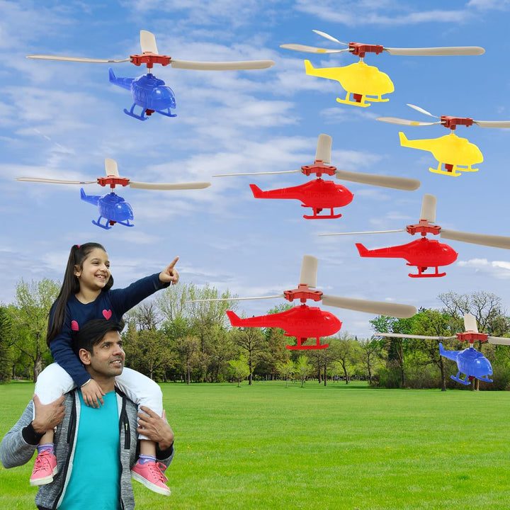 8 Pack Planes Toys Flying Toy Helicopter for Kids Toddlers, 360° Rotating Helicopter Airplane Toys for Boys Girls, Bulk Toys Party Favors Classroom Prizes, Pinata Fillers,Goodie Bag Stuffers