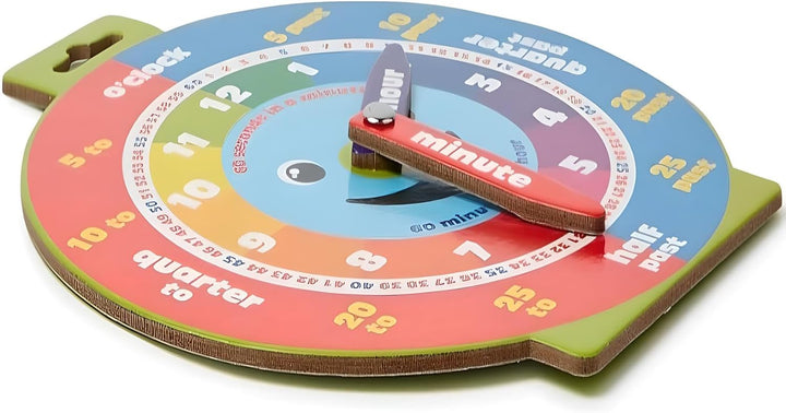 Early Learning Education Clock Moveable Hands Smiley Face Magnetic. - Easy to Use and to Learn for Young Children as Well as Durable and Portable.