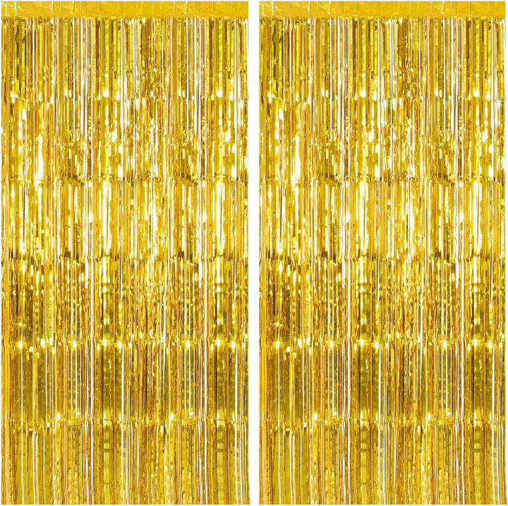 2 Pack Blue Streamers Party Decorations Fringe Backdrop Ocean Themed Decorations Foil Curtain Backdrop Blue Birthday Ocean Party Decor Supplies