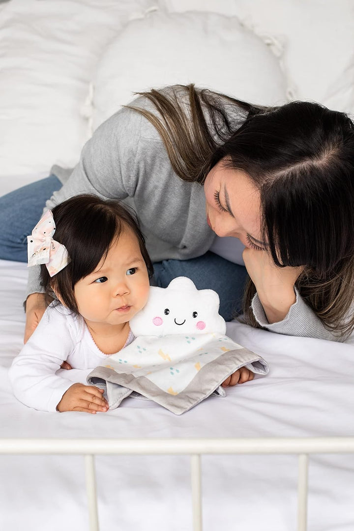 Cloud Security Blanket, Soft Baby Lovey for Babies, Snuggle Toy Stuffed Animal, Newborn Infant and Toddler Security Toy, Baby Boy or Baby Girl Lovie, New Baby Gift, White Cloud Lovey
