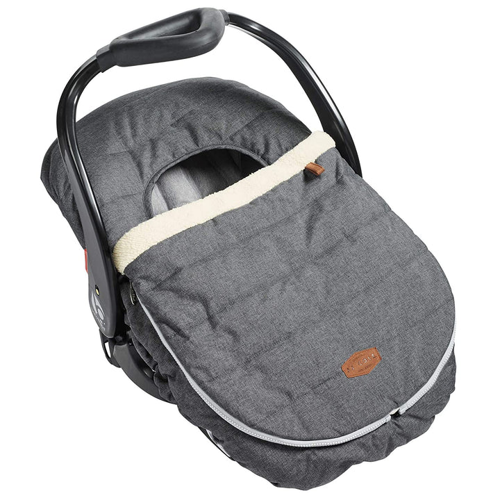 Winter Baby Car Seat Cover - Winter Car Seat Cover for Baby Seat or Stroller - Infant Car Seat Covers with Warm Sherpa Lining - Black