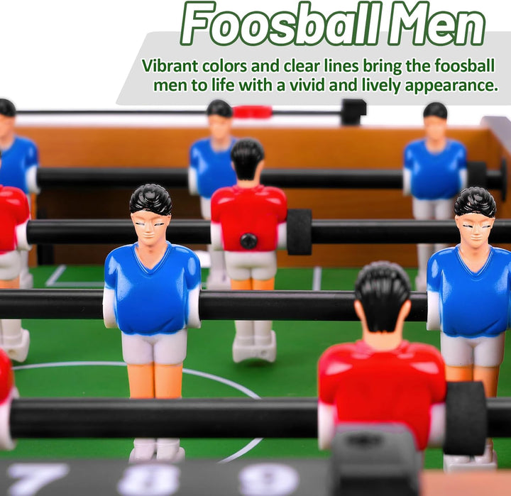 Mini Foosball Table (Upgrade) 20-Inch Foosball Table Adult Size Top Football/Soccer Game Table for Kids Easy to Store