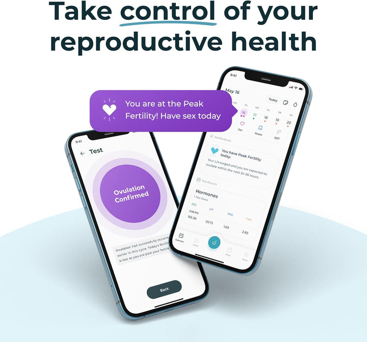 Fertility Monitor & Hormone Tracker for Women | Estrogen, LH, Pdg (Urine Metabolite of Progesterone), FSH | Track and Confirm Ovulation | Includes 15 Strips (Compatible with Iphone 16 Pro)
