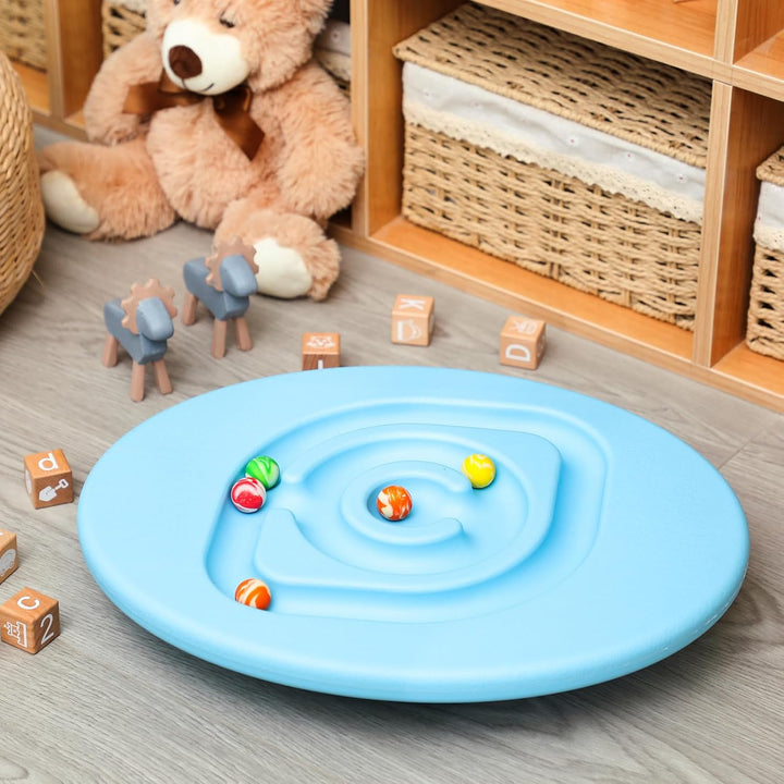 Maze Balance Board for Kids Plastic Wobble Rocker Balance Board with Mini Balls Load 170Lb for Balancing Exercise Equipment Game Boys Girls Physical Therapy, 18.5 X 14.57 Inches