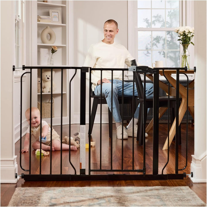 Easy Step 38.5-Inch Extra Wide Walk Thru Baby Gate, White Original Version