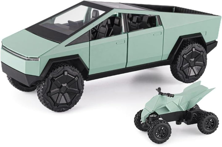 1/24 Pickup Trailer Model Car, Alloy Pick-Up Truck Model Toy with Sound/Light/Pull-Back, Birthday Gift for Kids Friends Collectors (Gray Off-Road Pickups)