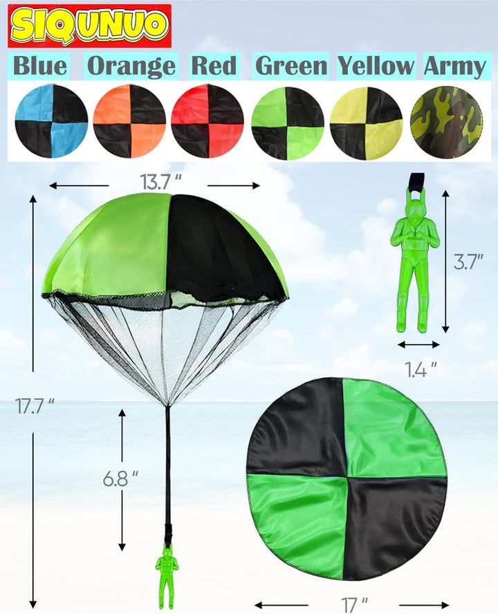 Parachute Toys for Kids, 6 Pack Tangle Free Outdoor Toys, Parachute Men for Kid, Small Toys for Kids Easterday, Halloween, Christmas, Birthday Gift, Unique Holiday Toy List 2025 Top Picks