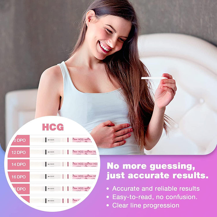 50 Ovulation Test Strips and 20 Pregnancy Test Strips Combo Kit, (50 LH + 20 Hcg)-Package May Vary