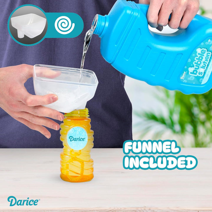 Darice 2 Pack 128Oz Bubble Solution Refill for Bubble Machines & Blowers - Easter, Weddings, Birthdays, Outdoor - 4 Big Bubble Wands Included - Non-Toxic Safe for Toddlers & Kids, Colors May Vary