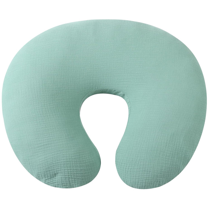 Muslin Nursing Pillow Cover Soft 100% Cotton Feeding Pillow Slipcover Fits Standard Infant Nursing Pillow for Baby Boy and Girl, Fog