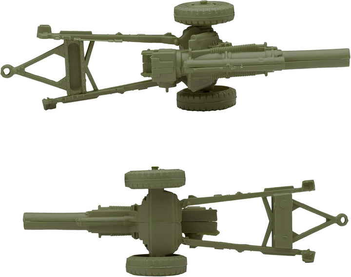 BMC Classic Marx US Howitzers - OD Green 3Pc Plastic Army Men Field Artillery