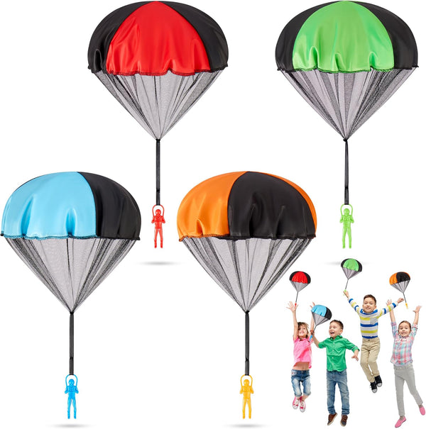 Parachute Toys for Kids 4 Pcs Outdoor Toys for 3 4 5 6 7 8 9 10 11 12 Year Old Boy Birthday Gift Flying Toy for Toddler Coolest Gifts for Teen Boy Girl Men