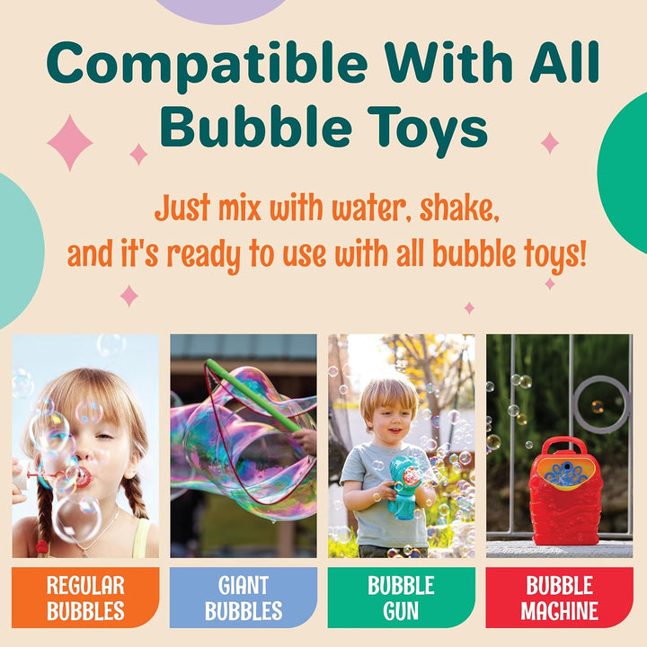 67 Oz Iridescent Bubble Solution Refill | Non-Toxic Quick & Easy Just Add Water to Make 67 Oz Bubble Refill Solution | Bubbles for Kids | Bubbles Bulk | Bubble Machine Solution | Giant Bubbles
