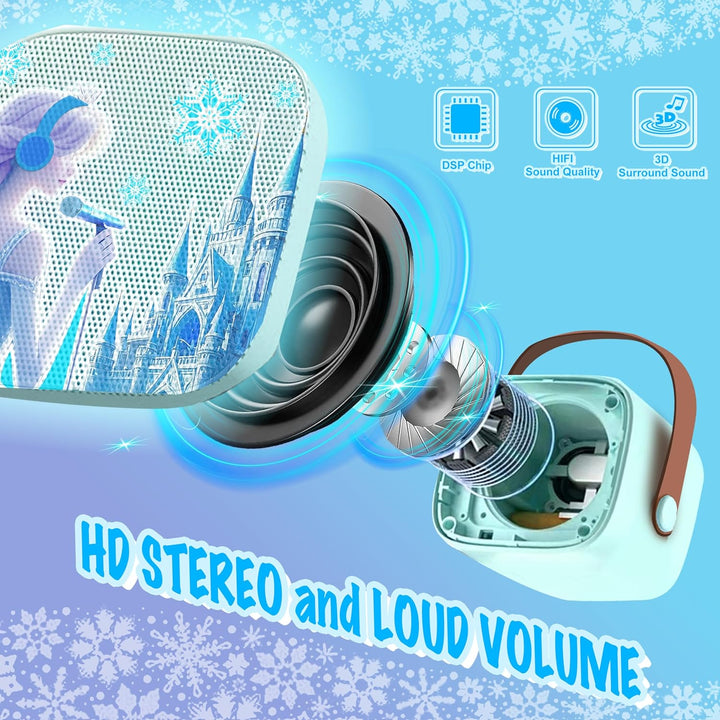 Frozen Toys for Girl Gift Kids Karaoke Machine Toys Princess Toys 3 4 5 6 7 8 9 10 Year Old Girl Birthday Gifts Kids Toys,Mini Karaoke Machine with 2 Wireless Microphones